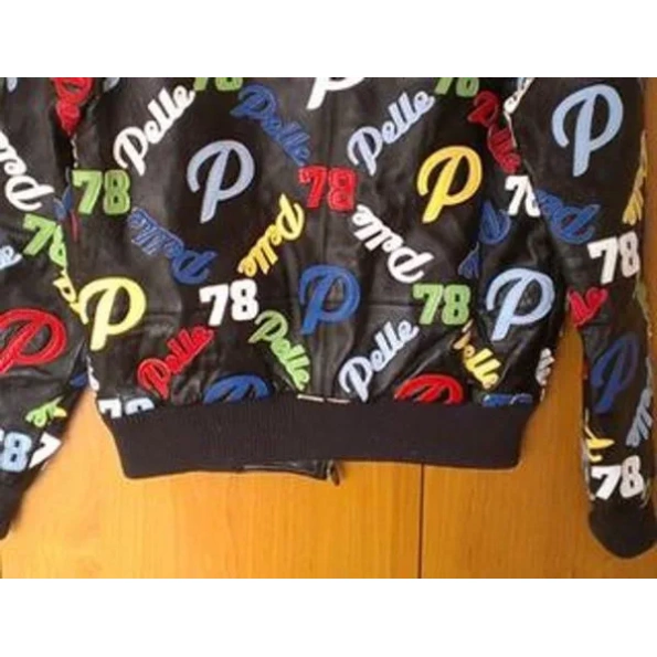 Pelle Pelle Black Patches 90s Leather Jacket view 2