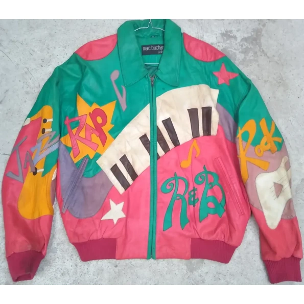 Pelle Pelle Pink And Green MB Leather Jacket view 2