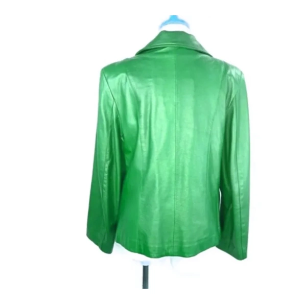 Pelle Pelle Green Karpeta Leather Jacket | Women Jacket view 2