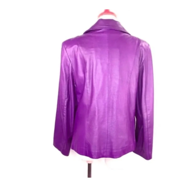 Pelle Pelle Purple Karpeta Leather Jacket | Women Jacket view 2