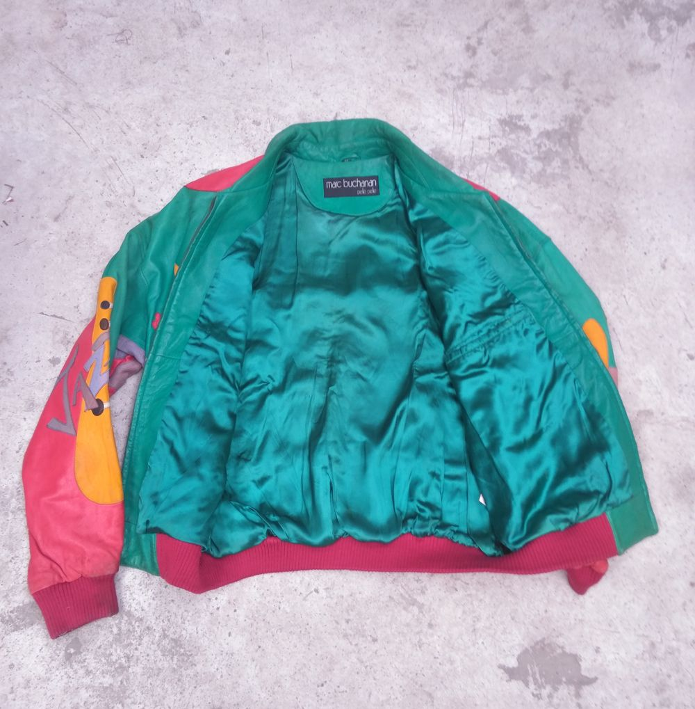 Pelle Pelle Pink And Green MB Leather Jacket view 3