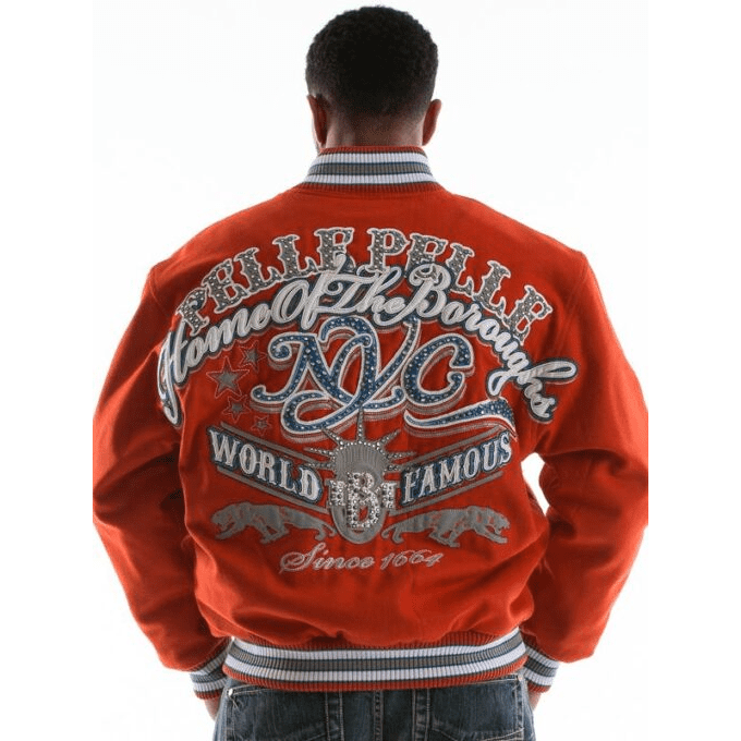 Pelle Pelle Orange NYC Varsity Wool Jacket | Men Jacket view 2