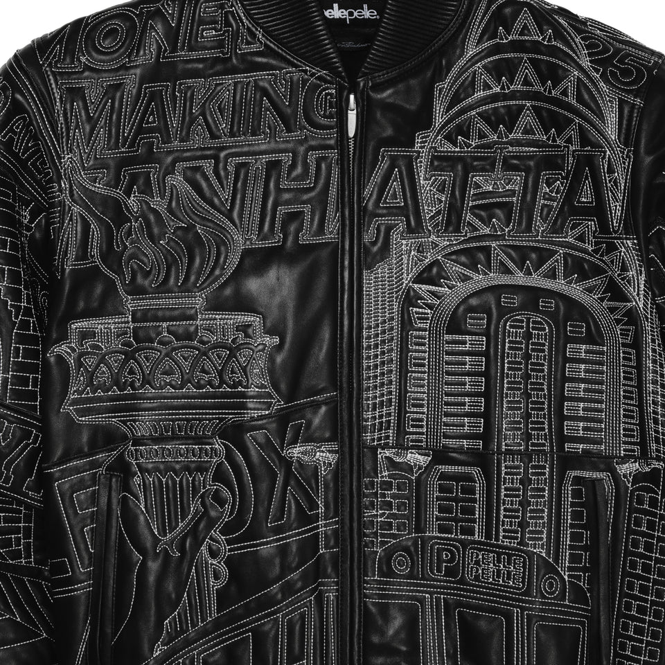 NYC Boro Quilted Black Jacket view 11