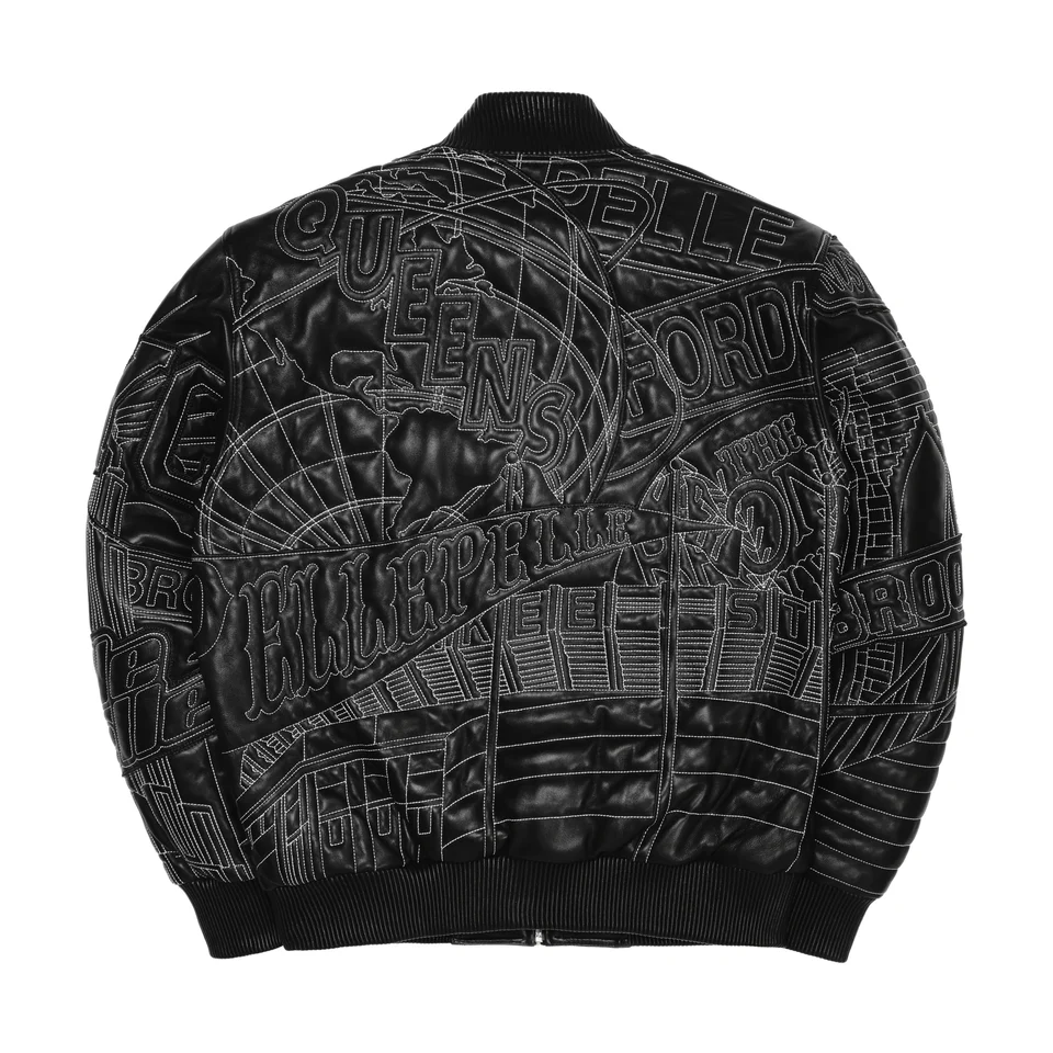 NYC Boro Quilted Black Jacket view 5