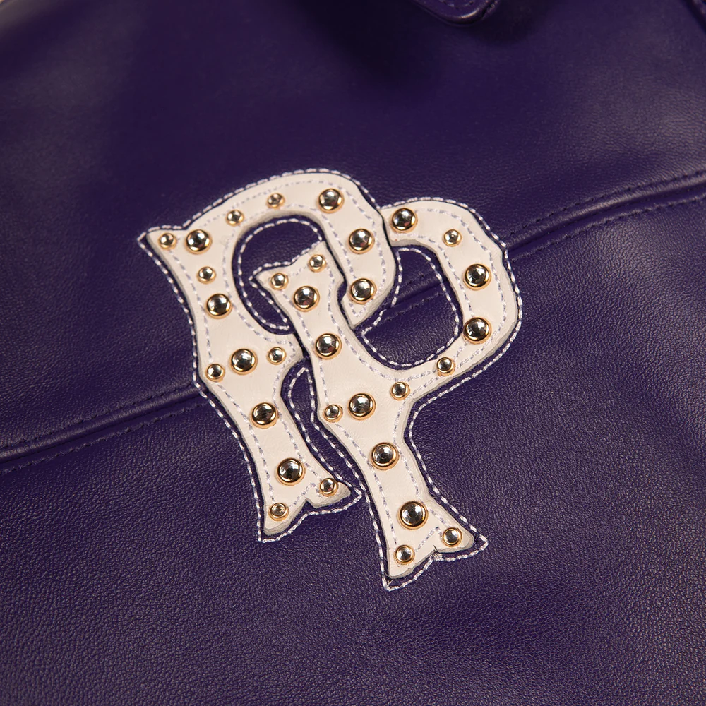 Pelle Pelle American Bruiser Womens Crop Purple Jacket view 5