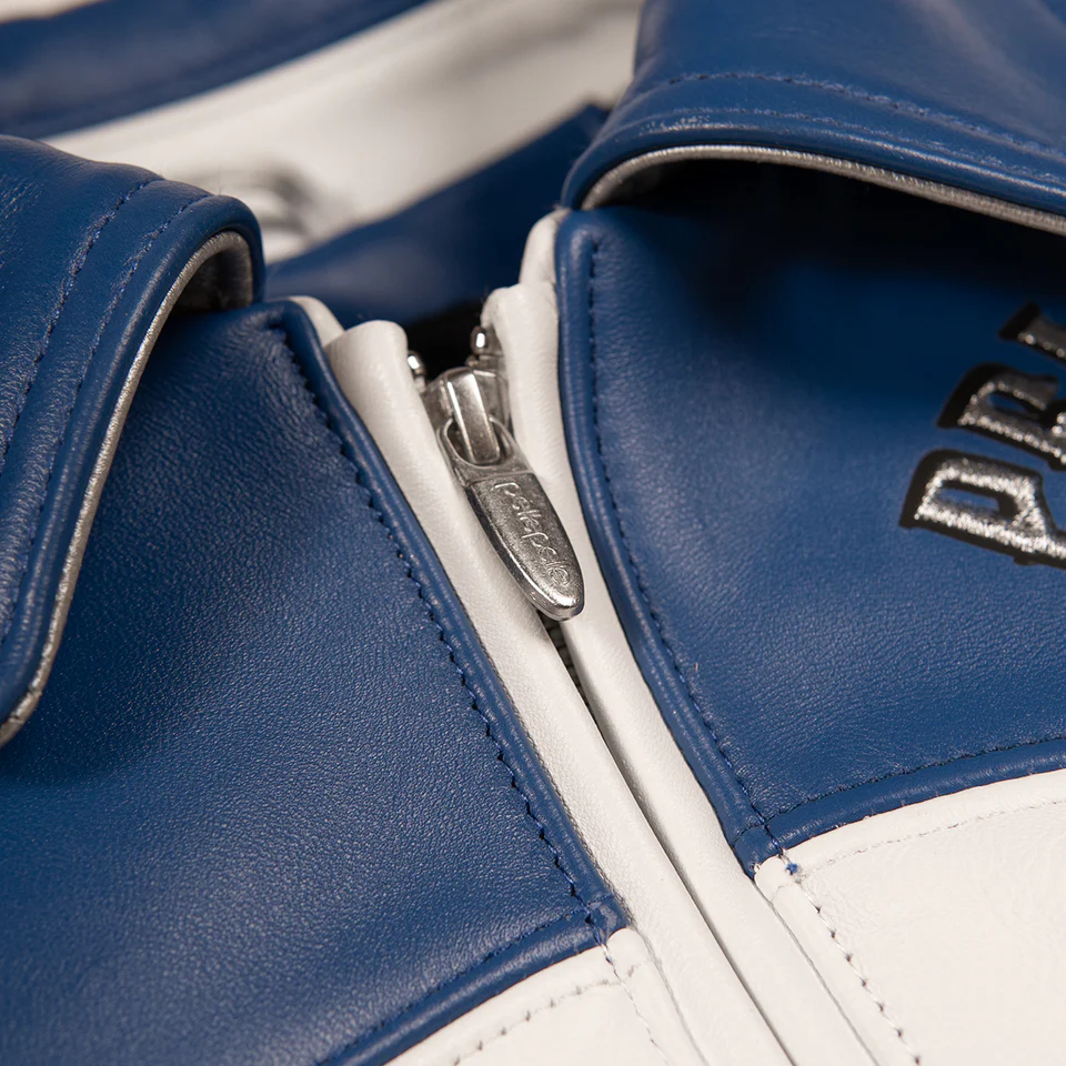 Pelle Pelle Winner Takes All Soda Club White and Blue Jacket view 3