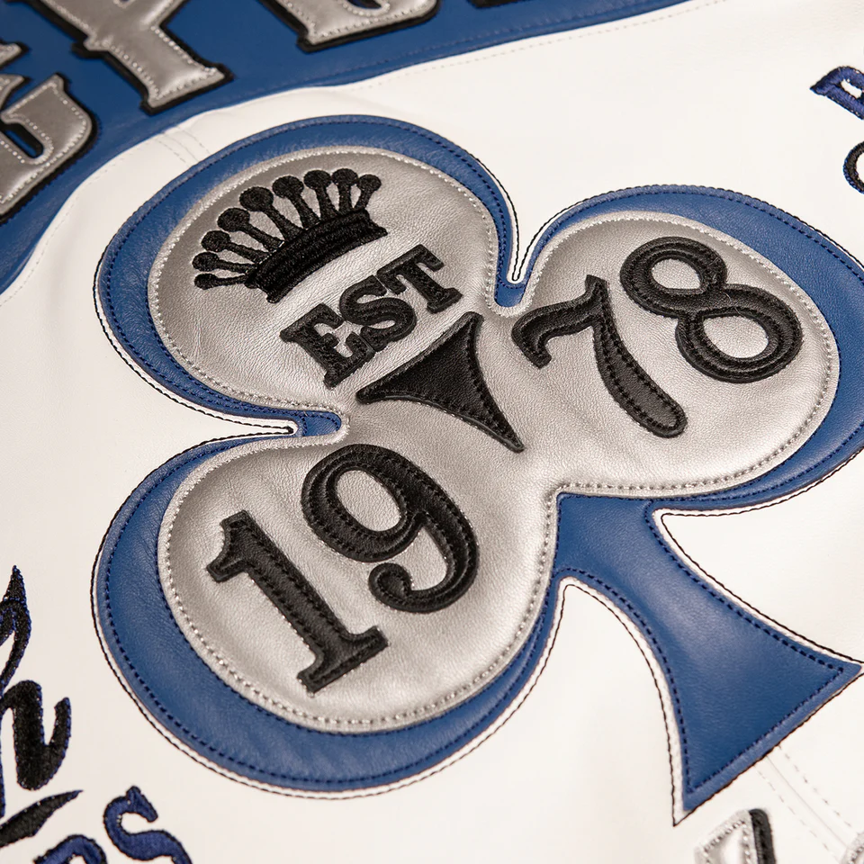 Pelle Pelle Winner Takes All Soda Club White and Blue Jacket view 5