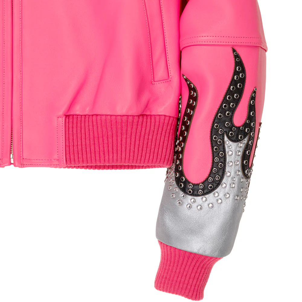 World Famous Pelle Pelle Womens Pink Jacket view 5