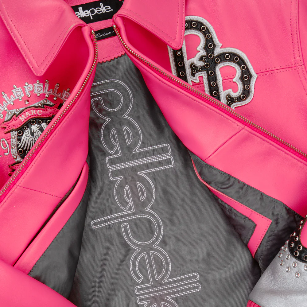 World Famous Pelle Pelle Womens Pink Jacket view 3