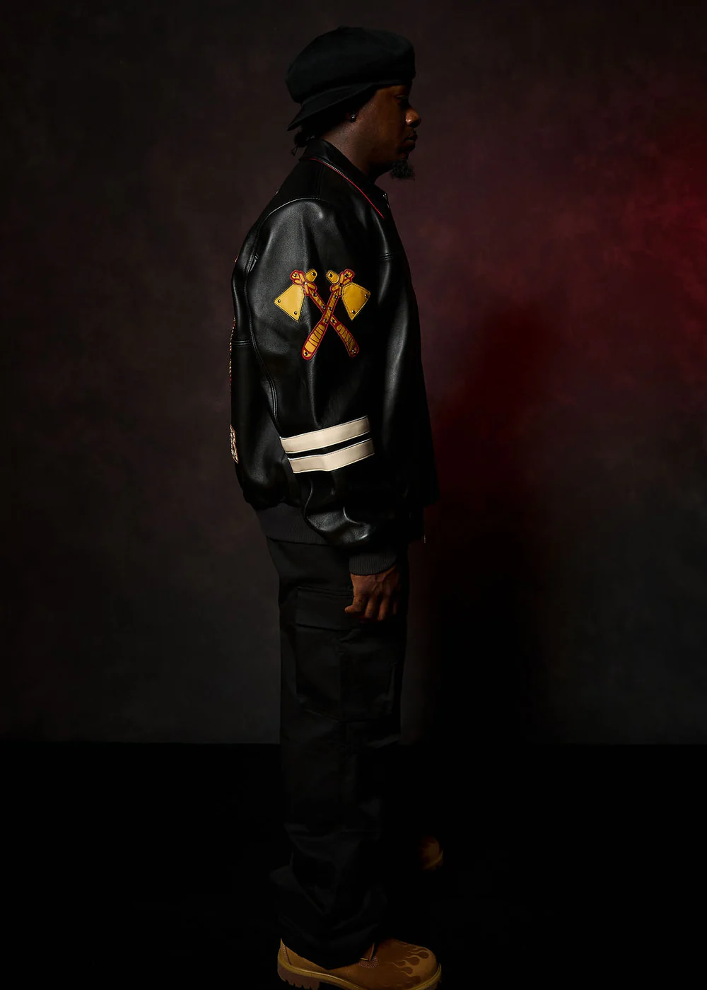 Pelle Pelle Stars and Stripes Black Leather Jacket view 11